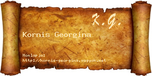 Kornis Georgina névjegykártya
